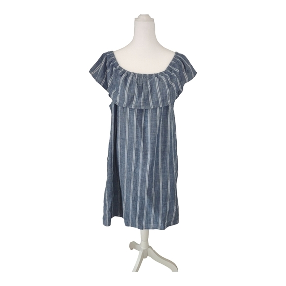J. Crew Chambray Off the Shoulder Dress Size XXL - Picture 1 of 7